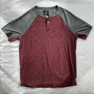 American Eagle Henley Short Sleeve Flex T-Shirt